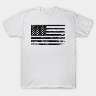 Black American Flag T-Shirt